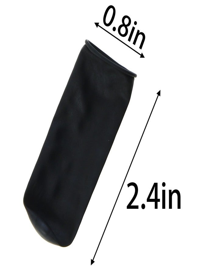 MEETOOT 230PCS 2.4x0.8inch Black Latex Finger Caps Disposable Electronic Maintenance Protective Finger Cots Industrial Electronic Finger Cots for Electronic Repair Handicrafts Industrial Application - Image 2